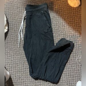 PINK Victoria's Secret Black Joggers with White Drawstring